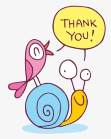 A Bird Saying Thank You While Sitting On A Snail - Thank You Snail, HD Png Download, Transparent PNG