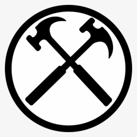 Crossed Hammers Bw Clip Art - Crossed Hammers Clipart, HD Png Download, Transparent PNG