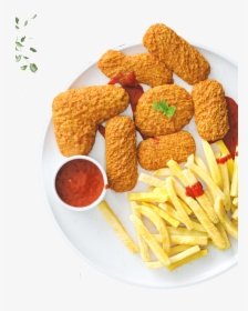 Clip Art Nugget Hamburger Fried Ketchup - French Fries And Nuggets, HD Png Download, Transparent PNG