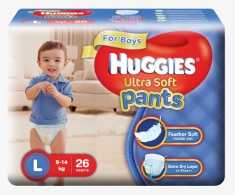 Huggies Ultra Soft Pants For Boys L-26 - Huggies Pants For Boys, HD Png Download, Transparent PNG