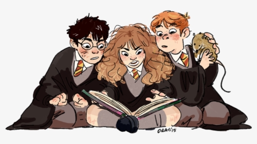 Transparent Hermione Png - Cartoon Harry Potter Friends, Png Download, Transparent PNG