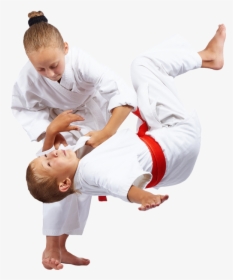 Girl Throwing A Boy To The Ground - Judo Kids Png, Transparent Png, Transparent PNG