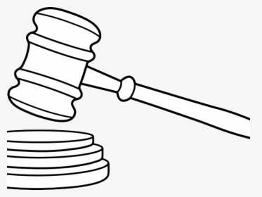Court Gavel Cliparts - Court Clipart Black And White, HD Png Download, Transparent PNG