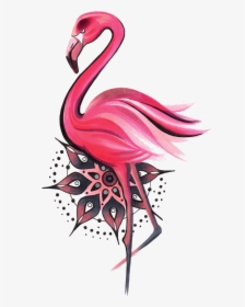Временная Тату Фламинго И Мандала - Flamingo Mandala, HD Png Download, Transparent PNG