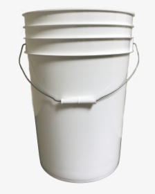 Six Gallon Plastic Bucket White - Bail Bucket, HD Png Download, Transparent PNG