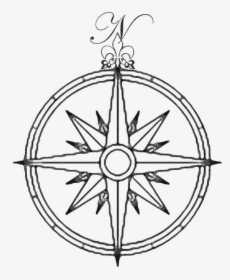 Compass Rose Clip Art Free Vector In Open Office Drawing - Traditional Compass Tattoo Design, HD Png Download, Transparent PNG