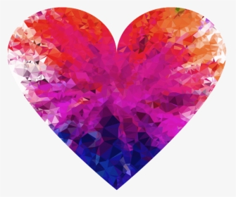 Colorful Heart Png Transparent - Transparent Background Colorful Heart Png, Png Download, Transparent PNG