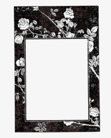 Picture Frame,square,monochrome Photography - Black Rose Frame Png, Transparent Png, Transparent PNG