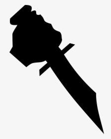 Silhouette Knife Stabbing Logo - Knife Silhouette Png, Transparent Png, Transparent PNG