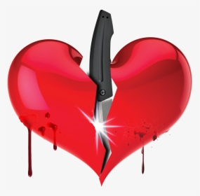 Clip Art Heart With A Knife Through It - Knife Stabbing A Heart, HD Png Download, Transparent PNG