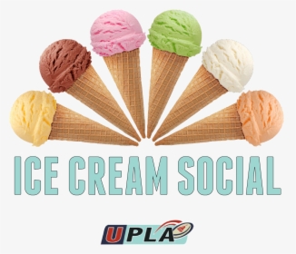 Photo For Ice Cream Social - 5 Ice Cream Cones, HD Png Download, Transparent PNG