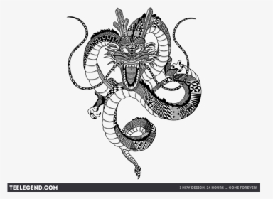 Shenron Black And White , Png Download - Aztec Shenron, Transparent Png, Transparent PNG