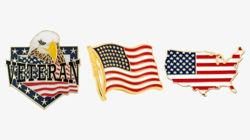 Custom Lapel Pins Landing Page Flag Pins - United States Veteran Eagle, HD Png Download, Transparent PNG