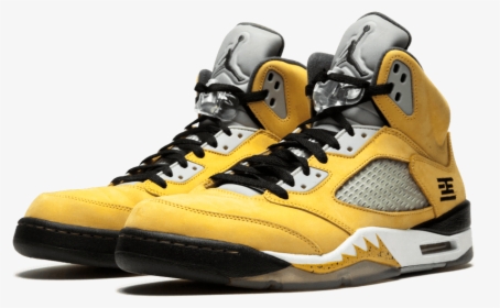 Jordan 5 Yellow Shoes, HD Png Download, Transparent PNG