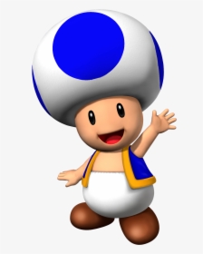 Blue Toad - Toad Mario, HD Png Download, Transparent PNG
