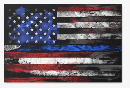 American Flag Clip Art Png -tattered Thin Blue Line - Thin Red Blue