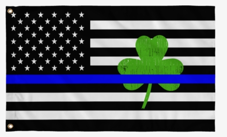 Shamrock Thin Blue Line Usa Flag   Class Lazyload None - Thin Blue Line Svg, HD Png Download, Transparent PNG