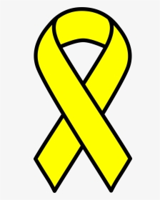 Transparent Support Our Troops Png - Cancer Ribbon Black And White, Png Download, Transparent PNG