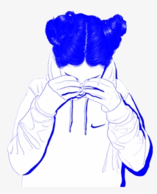 Transparent Blue Tumblr Png - Transparent Aesthetic Girl Png, Png Download, Transparent PNG