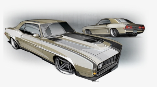 1969 Hot Rod Camaro Transparent, HD Png Download, Transparent PNG