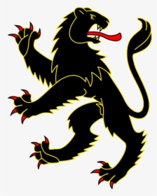 Lion, Black, Gold, Tongue, Claws, Power, Danger, HD Png Download, Transparent PNG