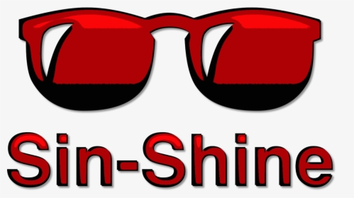 A Pair Of Red Sunglasses Above The Word Sin-shine In, HD Png Download, Transparent PNG