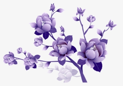 Purple Flower Clipart No Background, HD Png Download, Transparent PNG