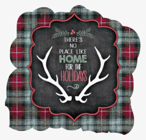 #plaid #antlers #chalk #chalkboard #holidays #christmas, HD Png Download, Transparent PNG