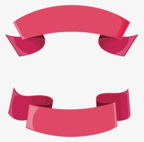 Pink Ribbon Header - Ribbon Text Box Vector, HD Png Download, Transparent PNG