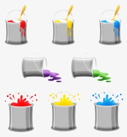 Paint Cans, Paint, House Paint, Spilled Paint, Colorful - Lata De Tinta Png, Transparent Png, Transparent PNG