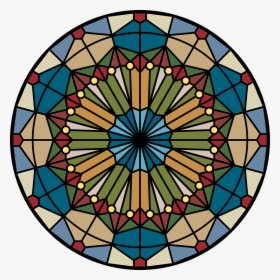 Transparent Stained Glass Window Png - Round Church Stained Galss, Png Download, Transparent PNG
