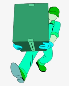 Warehouse Man Carrying A Closed Box - Aakash International Packers And Movers, HD Png Download, Transparent PNG