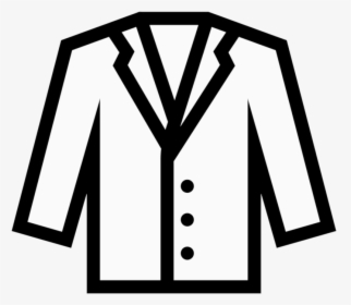 Coat Clipart Formal Lab Emoji Free Transparent Png - Clipart Black And White Suits, Png Download, Transparent PNG