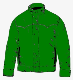 Cartoon Coat Clipart - Green Jacket Clipart, HD Png Download, Transparent PNG