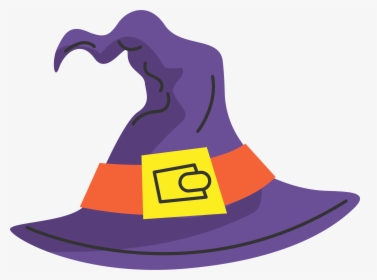 Witch Hat Boszorkxe1ny - Cartoon Purple Witch Hat, HD Png Download, Transparent PNG