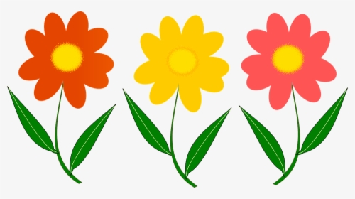 Tres Flores, Planta, Imagen Del Vector - Colourful Flowers To Print Out, HD Png Download, Transparent PNG