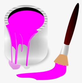 Clip Art Pink Kid - Pink Paint Clipart, HD Png Download, Transparent PNG