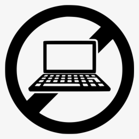 Prohibited No Laptop Forbidden - Laptop Icon, HD Png Download, Transparent PNG