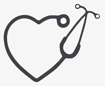 Stethoscope Heart Nursing Nurse Freetoedit - Heart Shape Stethoscope Heart Clipart, HD Png Download, Transparent PNG