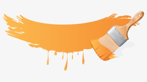 Orange Paint Brush Clip Arts - Paint Brush Icon Png, Transparent Png, Transparent PNG