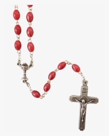 First Communion Rosary Oval Fuschia Pink Beads Chalice - Cross, HD Png Download, Transparent PNG