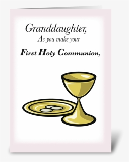 Granddaughter, First Holy Communion Greeting Card - First Holy Communion Wishes Png, Transparent Png, Transparent PNG