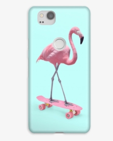 Flamingo On Skateboard Case Pixel - Flamingo Skate, HD Png Download, Transparent PNG