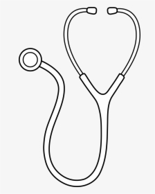 Nurse Clipart Black And White - Stethoscope Clipart Black And White, HD Png Download, Transparent PNG