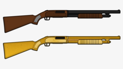 Drawn Pistol Shotgun Free Collection Download And - Double Barrel Shotgun Drawing, HD Png Download, Transparent PNG