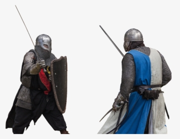 Knight, Sword, Swords, Helm, Fight, Weapon, Clothing - Knight Sword Fight, HD Png Download, Transparent PNG