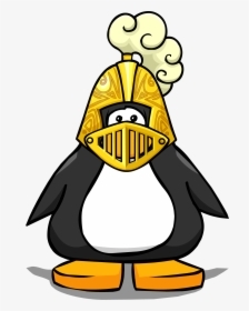 Golden Knight S Helmet Pc - Club Penguin With Headphones, HD Png Download, Transparent PNG