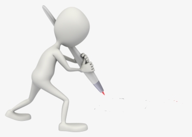 Stickman With Pen - Iconos De Trabajo Individual, HD Png Download, Transparent PNG