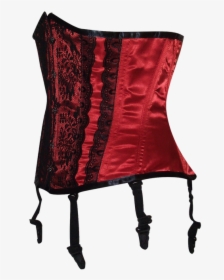 Red Satin Waist Shaper With Black Lace Detail - Cushion, HD Png Download, Transparent PNG