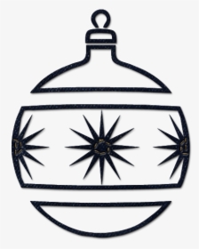Christmas Ornament Black And White Christmas Clip Art - Christmas Ornament Black And White, HD Png Download, Transparent PNG